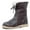 Coffee, variant on Women's Vintage PU Leather Snow Boots, Waterproof Warm Lining Mid-Calf Boots for Winter, Comfortable Retro Style Boots for Women