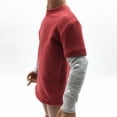thumbnail image 3 of Camiseta de manga larga Colorida Ligera Apariencia exquisita Ocasiones amplias Ropa de empalme para 1/6 Modelo de ropa para hombres Rojo Inevent FN001406-01, 3 of 7