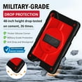 thumbnail image 4 of BMOUO Case for Samsung Galaxy Tab A11 Plus 11" 2026 / A9 Plus 11 Inch 2024,Protective Case Cover with 360° Rotating Stand and Hand / Shoulder Strap for Tab A11+ / A9+ Inch , Black+Red, 4 of 7