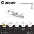 thumbnail image 4 of Kingston KB121 Two-Handle 2-Hole 8" Centerset Kitchen Faucet in Polished Chrome, 4 of 4