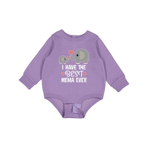 Inktastic Best Mema Ever Grandchild Baby Fleece Bodysuit