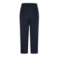 thumbnail image 6 of MIUOWANP Navy Capris for Women Plus Size Pants with Pockets Drawstring Elastic Waist Trousers Solid Straight for Summer, 6 of 7
