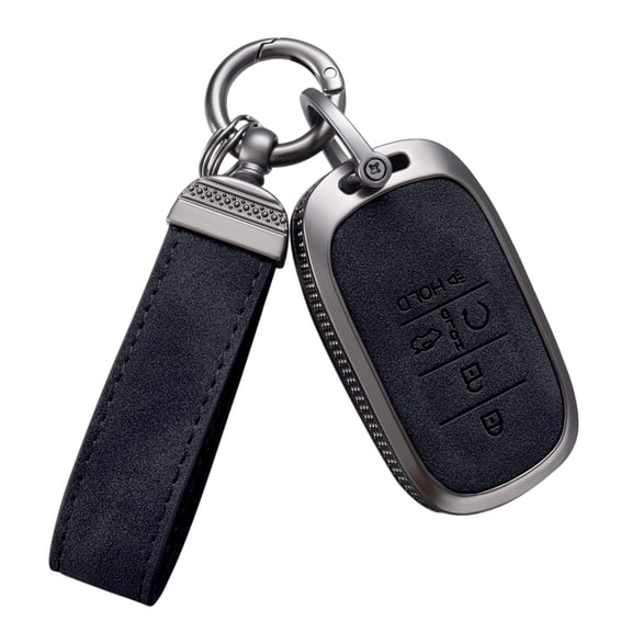 Compatible with Honda Key Fob Cover with Keychain Leather Key Case Protector for 2022 Honda Accord Civic CRV Pilot Odyssey 11th Gen Smart Key Case Holder