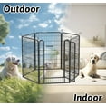 thumbnail image 3 of Anykoon 6 Panels Heavy Duty Metal Dog Playpen with Door 39.37"H Pet Exercise Fence Indoor Outdoor, 3 of 7