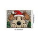thumbnail image 2 of Felpudo decorativo con adornos navideños y animales navideños. Felpudo para entrada, antideslizante, absorbente, de secado rápido, de cachemira sintética., 2 of 5