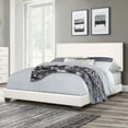 thumbnail image 4 of Willow Nailhead Trim Upholstered King Bed, White Faux Leather, 4 of 14
