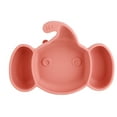 thumbnail image 3 of Plato de succión para bebés con forma de elefante adorable y autoalimentación, de silicona segura, sin olor, con platos divididos de silicona para mayores de 6 meses, color marrón rojizo, 3 of 15