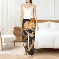 thumbnail image 4 of Yiaed Grim Coffee Skull Print Womens Lounge Pants, Loose PJ Bottoms, Long Pajama Pants for Women-X-Large, 4 of 6
