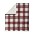 thumbnail image 2 of Velvet Plush Sherpa Throw 60" x 70", Throw, St. Nicholas Plaid, Soft Cozy, 2 of 5