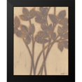 thumbnail image 2 of Wyatt Jr., Norman 20x24 Black Modern Framed Museum Art Print Titled - Gilded Grey Leaves II, 2 of 5