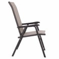 thumbnail image 4 of Set of 2 Outdoor Folding Patio Chairs in Brown with Black Metal Frame, 4 of 5