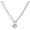 Silver, variant on Gold Chunky Heart Pendant Necklace for Women Simple Adjustable Love Shaped Toggle Clasp Choker Trendy Puffy Heart OT Necklace Valentines Accessories