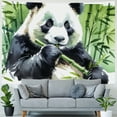 thumbnail image 4 of Autua Panda Bamboo Leaves Tapestry Wall Hanging Unique Style Graphic Tapestries for Home Decor Living Room Bedroom Dorm Apartment Farmhouse 40x30inch, 4 of 6