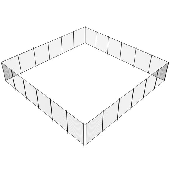 KFFKFF Swimming Pool Barrier, 4 x 72 FT Enclosures for Inground Pools, Detachable Child Secure Pool Barrier, Simple Self-Installation Poolside Fence, 340gms Teslin PVC Mesh Ensures Child