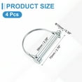 thumbnail image 2 of Uxcell 4 Pcs Pasadores de Acoplador de Remolque, 3/8" x 2.8" Pasador de Seguridad de Alambre Semi Redondo, 2 of 7