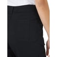 thumbnail image 2 of Bermudas cortas Lee Avey de punto con cintura tipo cargo negra para mujer, 2 of 4