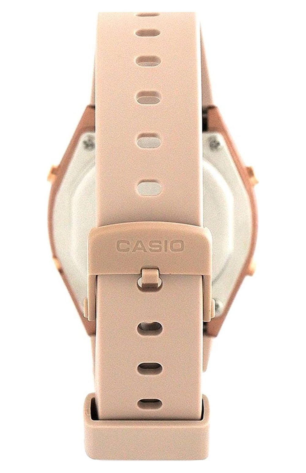 Casio Female Adult's Sports Digital Rose Gold Tone/Pink Resin Watch LW204-4A