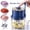 Blue+Gold, variant on Garlic Chopper Electric, 350ML Thick Glass Bowl Mini Chopper, 6 Stainless Steel Blades Rechargeable Small Food Processor for Garlic, Chili, Meat, Onions, Blue