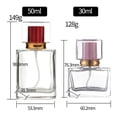 thumbnail image 4 of Frasco de vidrio con tapa de rosca para perfume, frasco de vidrio cuadrado de 30 ml y 50 ml, frasco vacío para maquillaje, 4 of 6