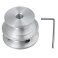 thumbnail image 1 of BQLZR 40x30x8MM Silver Aluminum 2-Step Groove Fixed Bore Pulley with Wrench, 1 of 5