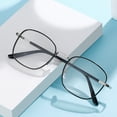 thumbnail image 3 of Montura de gafas de metal para hombre, moda anti-luz azul, espejo plano, montura de gafas retro, gafas que cambian de color para mujer, 3 of 5