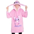 thumbnail image 1 of Sudadera con capucha Disney Pink Angel con peluche y orejas 3D para niños, 1 of 6