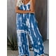 thumbnail image 4 of Plus Size Boho Jumpsuit, Women's Plus Tie Dye V Neck Medium Stretch Loose Fit Jumpsuit, 4 of 5