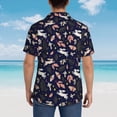 thumbnail image 6 of Xecao Retro Rabbit Flower print Hawaiian shirt - a stylish short-sleeve button-down for men, perfect for casual beach and tropical outings., 6 of 9