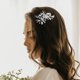 thumbnail image 1 of BESTYASH Bridal Hair Side Comb with Silver Flower and Rhinestone Accents for Elegant Wedding Hairstyles, 1 of 8