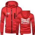 thumbnail image 3 of Nuevo EVERLAST, ropa deportiva de otoño e invierno para hombre, Sudadera con capucha sencilla a la moda con cremallera, chaqueta lisa, ropa deportiva estampada para hombre, top informal cálido, 3 of 5