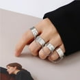 thumbnail image 4 of Punk Cool Hip Pop Rings Opening Ring Cool Hip Pop Four Open Chain Finger Rings for Friends, 4 of 8
