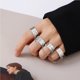 thumbnail image 3 of Guardurnaity Anillo Vintage, anillo de eslabones de cadena, anillo de cadena Retro colgante Punk Cool Hip Pop anillos anillo de apertura cuatro anillos de Ropa, zapatos y accesorios Miscelánea Guardurnaity AP005767-00, 3 of 6