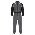 thumbnail image 3 of iiniim Mens Racing Driver Fireman Cosplay Jumpsuit Long Sleeve Front Zip Pockets Halloween Party Outfit Grey M, 3 of 4
