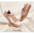 thumbnail image 3 of LUCKY STEP Retro Lightweight Fashion Sneakers Comfort Satin Ballet Casual Shoes,Pink,Womens, 3 of 11