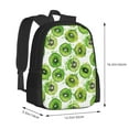 thumbnail image 3 of Vsdgher Green Kiwi Print Backpack for Women Men School Bookbag with Laptop Compartment for College Work Travel, Simple Fashion Casual Daypack, Fit 15" Laptop, 3 of 8