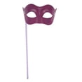 thumbnail image 2 of Máscara de de Halloween, accesorio de disfraz, máscara facial de fiesta versátil con palos para decoración de carnaval, disfraz de Mardi Rosa roja, 2 of 8