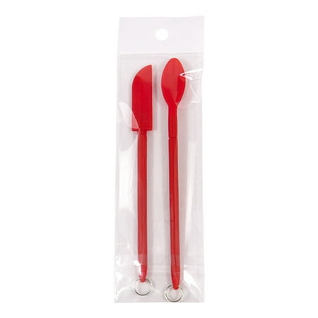 

2PCS Barbeque Silicone Cookware Spatula Spoon Easy to Clean Non-stick Kitchen Tool for Kitchen Tasks Grilling Red 2-piece Set