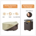 thumbnail image 5 of AVAWING Outdoor Propane Firepit Table Set, Auto-Ignition, 50,000 BTU Steel, Stainless Steel, Brown, 5 of 8