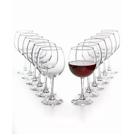 The Cellar 12-Pc. Red Wine Glasses Set. NEW