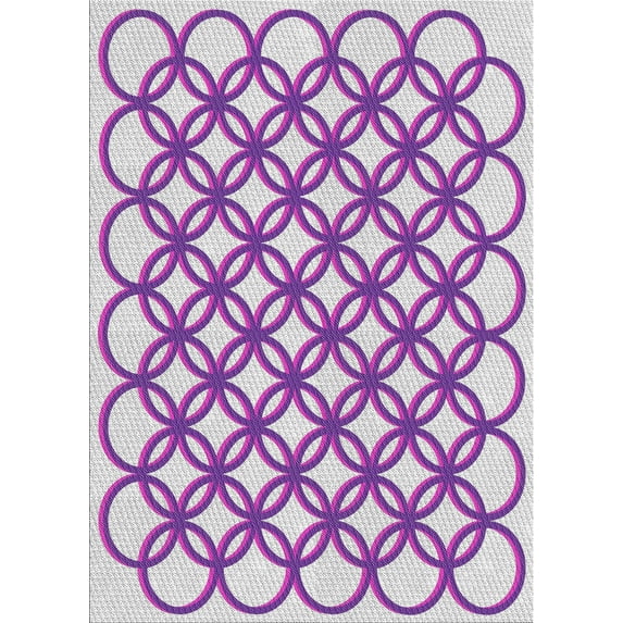 Ahgly Company Machine Washable Indoor Rectangle Transitional Dark Orchid Purple Area Rugs, 7' x 10'