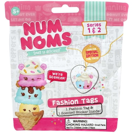 Num Noms Series 1 & 2 Fashion Tags Mystery Pack (1 Fashion Tag & 1 Scented Sticker Inside!)