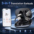 thumbnail image 4 of AI Language Translation Earbuds, 3-in-1 AI Translator Earbuds Real Time for 144 Languages, Wireless Bluetooth Headphones, Translator Device with APP fit IOS and Android for Travel, Business, Learning, 4 of 11