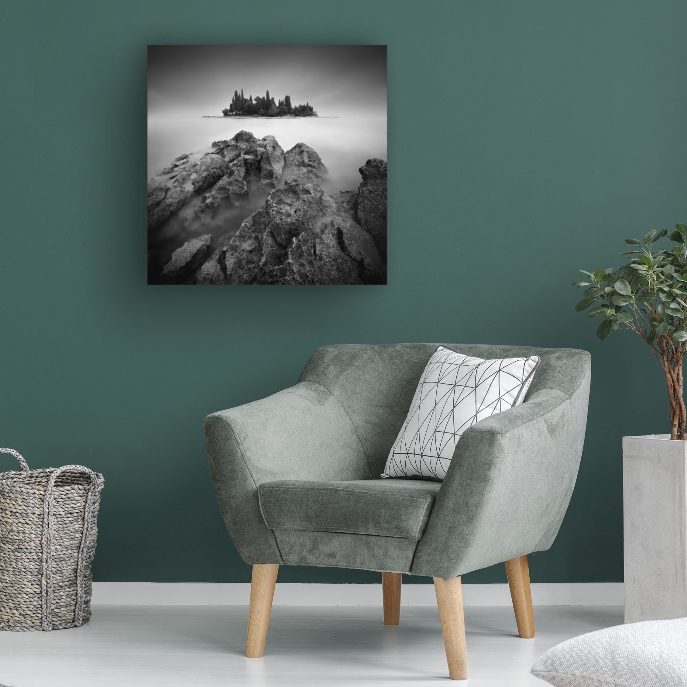 Canvas Wall Art - Daniel ?e?icha 'Island' Wall Art for Living Room, Bedroom, or Office Décor by Trademark Fine Art - 24 x 24 Inches