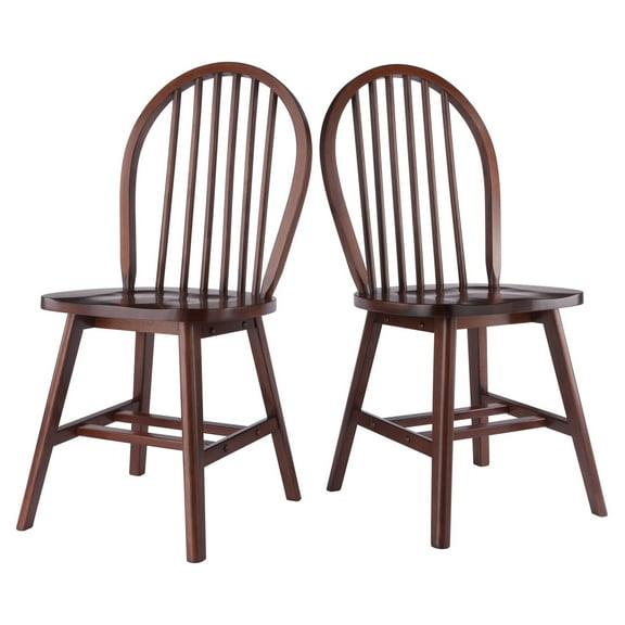 Winsome Windsor 2-Pc Chair Set, Walnut Finish