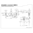 thumbnail image 3 of Kingston Brass Widespread Bathroom Faucets With Oil Rubbed Bronze KS4465BEX, 3 of 3
