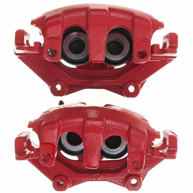 Power Stop Front Pair of Red Powder Coated Calipers S5098