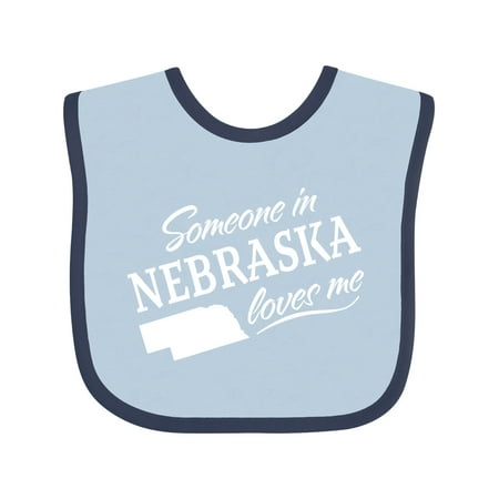 

Inktastic Someone in Nebraska Loves Me Gift Baby Boy or Baby Girl Bib