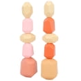 thumbnail image 2 of Wooden Rocks Stones, Unique Shapes Stacking Game Rock Blocks, Colorful For Kids Children Gift All Ages Stacked Stones Toy, 2 of 8