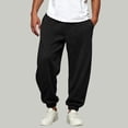 thumbnail image 2 of Eiyaclvo Baggy Sweatpant Men Casual Elastic Waist Cinch Bottom Sweat Pant Running Athletic Gym Elastic Bottom Joggers with Pockets, 2 of 5