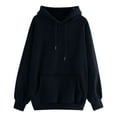 thumbnail image 1 of Wyzesi Chandails en Molleton d'Automne pour Femmes, Chandails en Molleton Décontractés à Capuche avec Poche, Manches Longues, Demi-Zip, 1 of 7